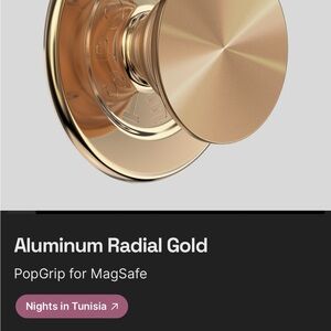 Gold Aluminum PopGrip for MagSafe